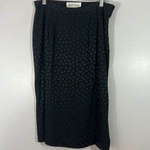 Vintage Albert Nipon silk, lined black skirt,, 12